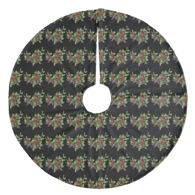 Saia Para Árvore De Natal De Lã Framboesas 001 (Frente)
