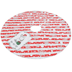 Saia Para Árvore De Natal De Lã Ho Ho Feliz Papais noeis de Natal Bonito Snowman
