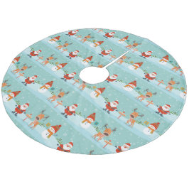 Saia Para Árvore De Natal De Lã Neve, Papais noeis e Rudolph de Natal