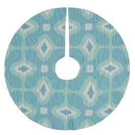 Saia Para Árvore De Natal De Lã Padrão de suéter de humor nos anos 60 - Aqua mudo