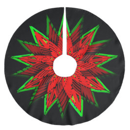 Saia Para Árvore De Natal De Lã Poinsettia WOW