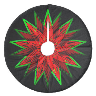 Saia Para Árvore De Natal De Lã Poinsettia WOW