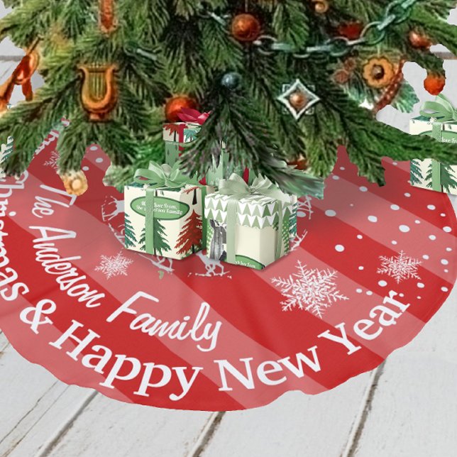 Saia Para Árvore De Natal De Lã Red Reindeer Forest Natal Personalizado (Criador carregado)