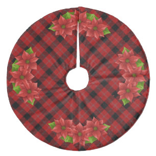 Saia Para Árvore De Natal De Lã Saia da árvore da poinsétia do Natal
