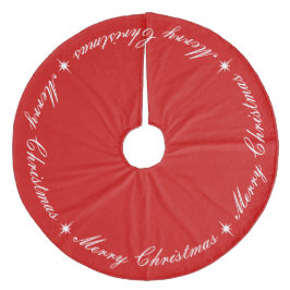 Saia Para Árvore De Natal De Lã Simples Elegante Feliz Natal Vermelho e Branco Scr