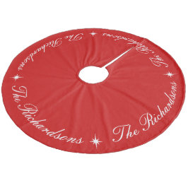 Saia Para Árvore De Natal De Lã Simples Elegante Feliz Nome Personalizado de Natal