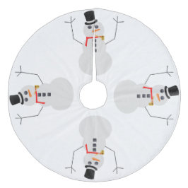 Saia Para Árvore De Natal De Lã Snowman Tree Skirt