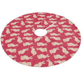 Saia Para Árvore De Natal De Lã Vintage Elegant Christmas Woodland Animal