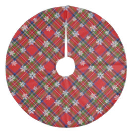 Saia Para Árvore De Natal De Lã Xadrez