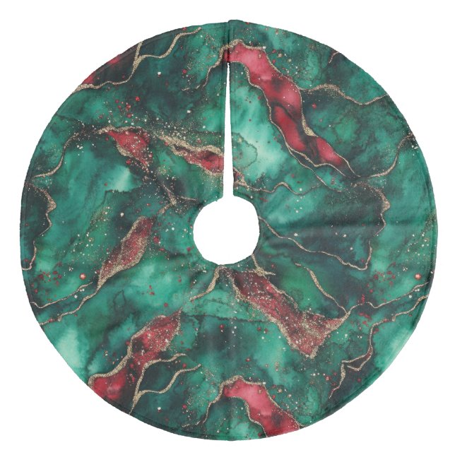 Saia Para Árvore De Natal De Lã Xadrez (Frente)