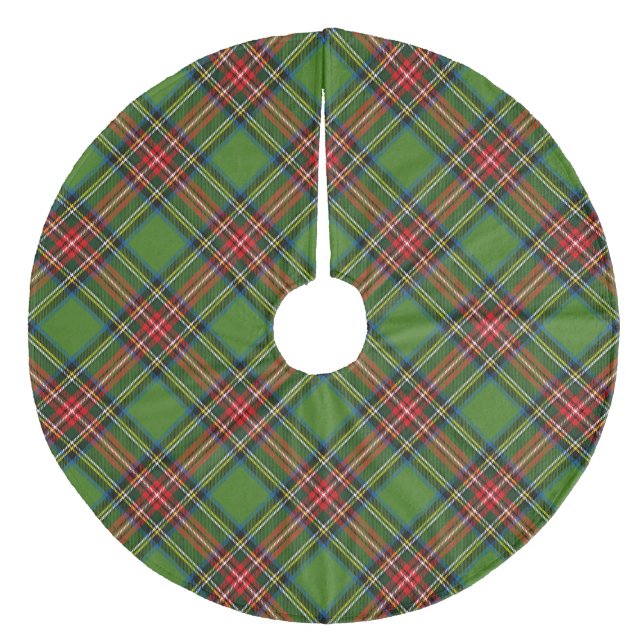 Saia Para Árvore De Natal De Lã Xadrez (Frente)