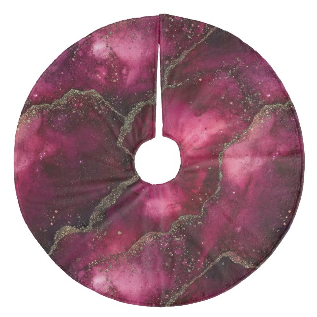 Saia Para Árvore De Natal De Lã Xadrez (Frente)