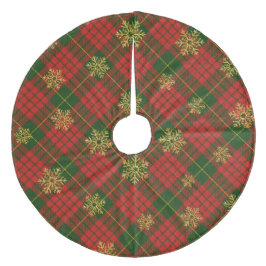 Saia Para Árvore De Natal De Lã Xadrez