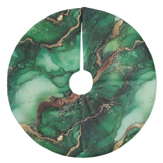 Saia Para Árvore De Natal De Lã Xadrez (Frente)