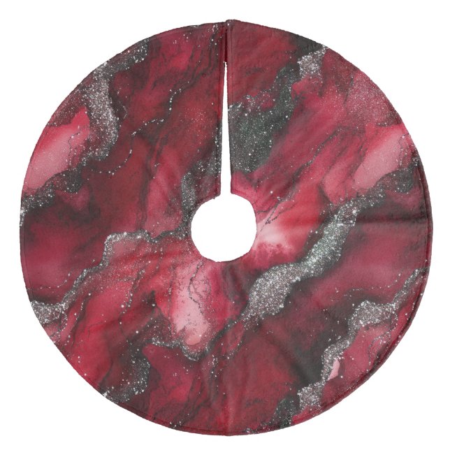 Saia Para Árvore De Natal De Lã Xadrez (Frente)