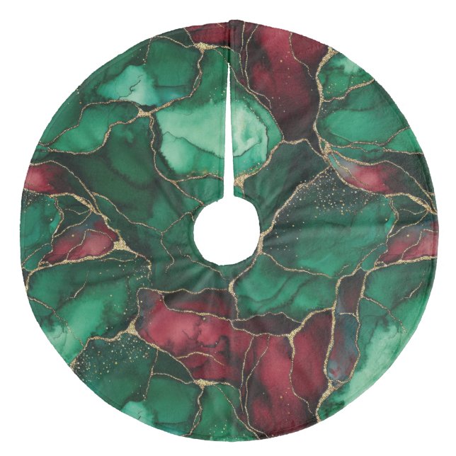 Saia Para Árvore De Natal De Lã Xadrez (Frente)