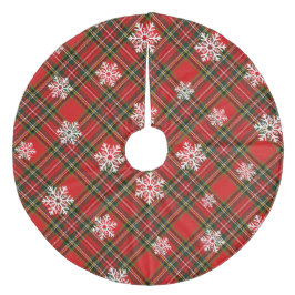 Saia Para Árvore De Natal De Lã Xadrez