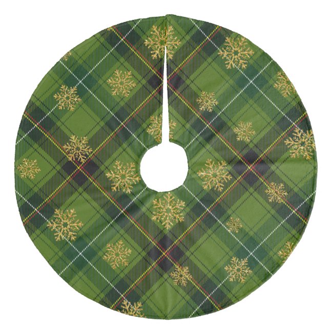 Saia Para Árvore De Natal De Lã Xadrez (Frente)