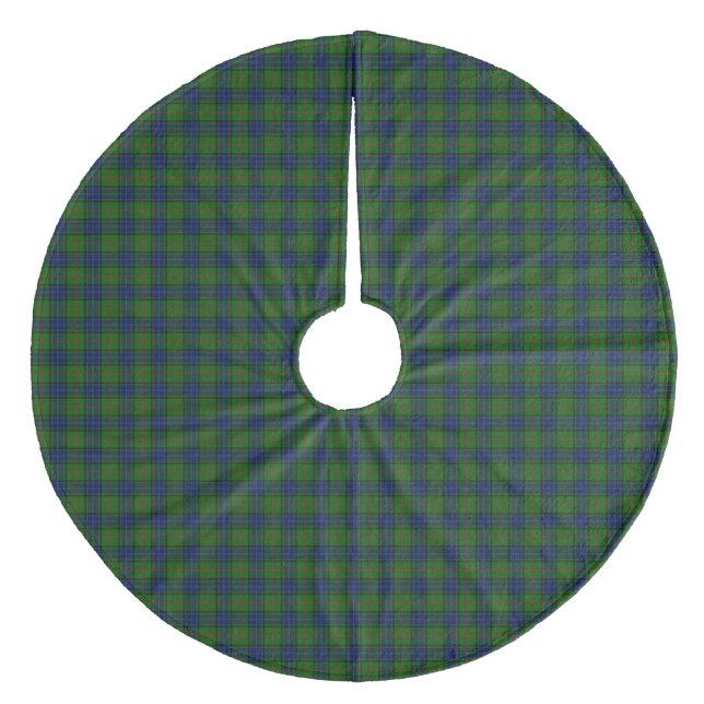 Saia Para Árvore De Natal De Lã Xadrez azul-tartan Lauder (Frente)