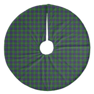 Saia Para Árvore De Natal De Lã Xadrez do verde azul do tartan do clã de Armstron