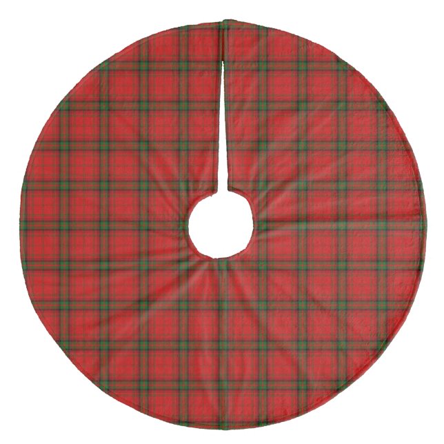 Saia Para Árvore De Natal De Lã Xadrez verde-tartan MacDougall (Frente)