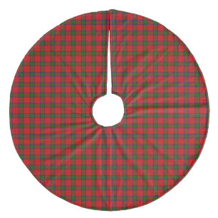 Saia Para Árvore De Natal De Lã xadrez vermelho e verde tartan Robertson