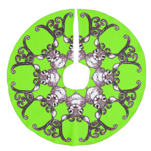 Saia Para Árvore De Natal De Linho Falso Camisa-de-árvore Camisola-de-cabra-de-cabra