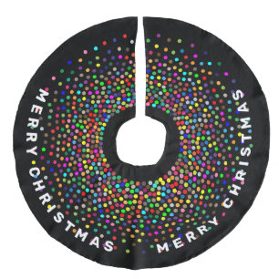 Saia Para Árvore De Natal De Linho Falso CORAJOSO STARBURST DOTS Feliz Natal
