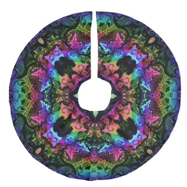 Saia Para Árvore De Natal De Linho Falso Crickets Pride  (Frente)