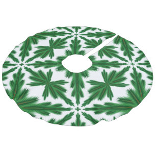Saia Para Árvore De Natal De Linho Falso Pine Mandala Tree Skirt