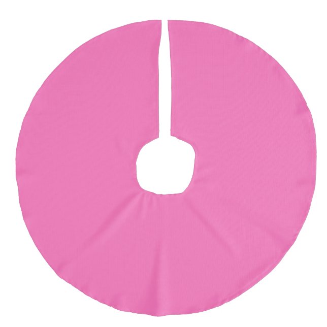 Saia Para Árvore De Natal De Linho Falso Rosa Quente (Frente)