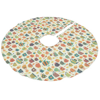 Saia Para Árvore De Natal De Linho Falso Tea-Time Tree Skirt