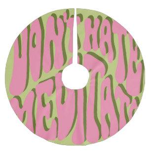 Saia Para Árvore De Natal De Poliéster 70s Retrospectiva: Poster de Motivação 'Meditação'