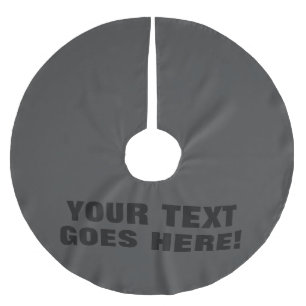 Saia Para Árvore De Natal De Poliéster A Cinza moderna domina o texto minimalista