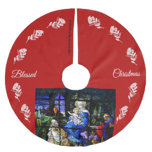 SAIA PARA ÁRVORE DE NATAL DE POLIÉSTER A NATIVIDADE #8