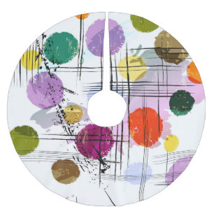 Saia Para Árvore De Natal De Poliéster Abstrato Art inspirado em tela sem costura