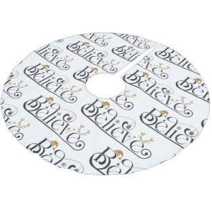 Saia Para Árvore De Natal De Poliéster Acredite no Natal