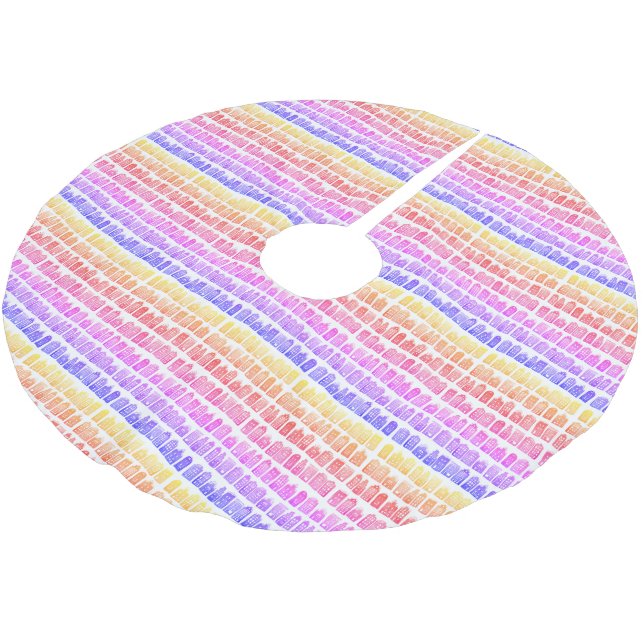 Saia Para Árvore De Natal De Poliéster Amesterdã - Holandeses - Padrão Colorido De Aquare (Inclinado)