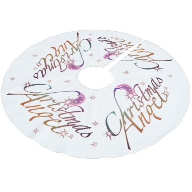 Saia Para Árvore De Natal De Poliéster Angel Natal (Inclinado)