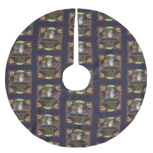 Saia Para Árvore De Natal De Poliéster Antiguidade de Natal dos Papais noeis Vitorianos A