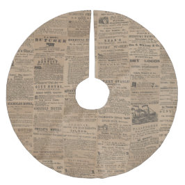 Saia Para Árvore De Natal De Poliéster Anúncios do Passado, NY 1856