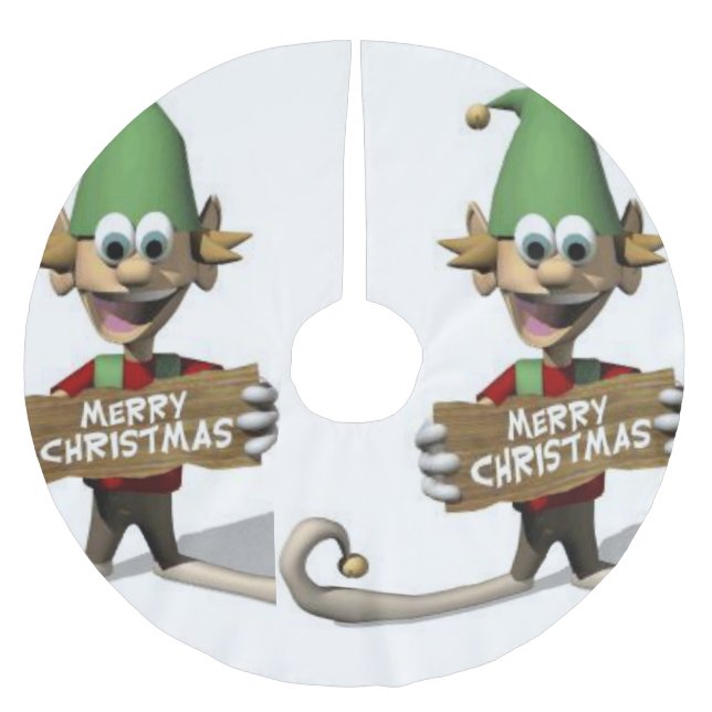 Saia Para Árvore De Natal De Poliéster Apoio de árvore de Natal (Frente)