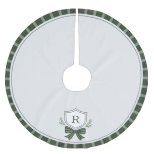 Saia Para Árvore De Natal De Poliéster Apoio de árvore de Natal com Brasão Monogramado Pe