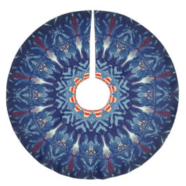 Saia Para Árvore De Natal De Poliéster Apoio de árvore de Natal decorativo azul