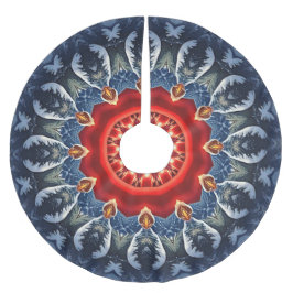 Saia Para Árvore De Natal De Poliéster Apoio de árvore de Natal decorativo azul