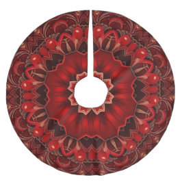 Saia Para Árvore De Natal De Poliéster Apoio de árvore de Natal decorativo vermelho