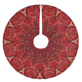 Saia Para Árvore De Natal De Poliéster Apoio de árvore de Natal decorativo vermelho