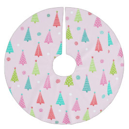 Saia Para Árvore De Natal De Poliéster Apoio de árvore de Natal em pastel