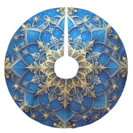 Saia Para Árvore De Natal De Poliéster Apoio de árvore decorativo azul