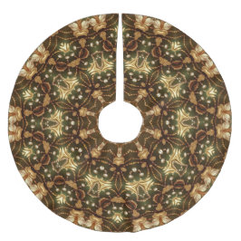 Saia Para Árvore De Natal De Poliéster Apoio de árvore decorativo dourado